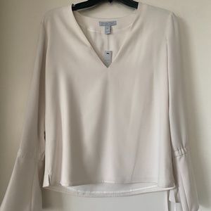 Dylan Gray White Long Sleeve Blouse